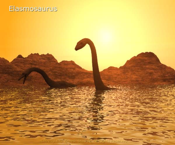 A Plesiosaur on the surface