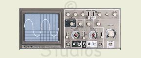 AC current trace Cathode Ray Oscilloscope trace of AC current